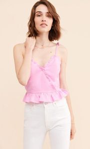 Bubblegum Pink Ruffle Top