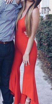 Red Gabrielle Jumpsuit