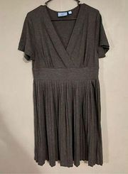 Simply Vera Vera Wang Grey Knit Wrap Dress Size Large