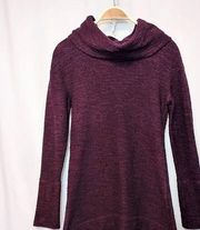 MERONA Knit Heathered Purple Cowl Neck Long Sleeve Pullover Fall Sweater