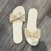 BEIGE BOW SANDAL