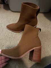 Knit Brown Booties