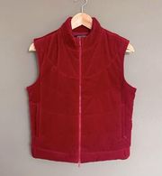 Etctera red velvet puffer vest size 4