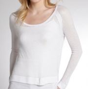 Raglan White Pullover Sweater