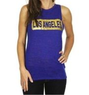 Rampage Blue/Gold Surplice Back Tank Top S