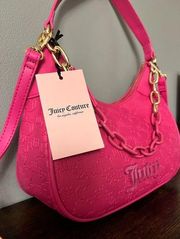 NWT Juicy Couture Cant Tame Her Shoulder Bag Flash Pink