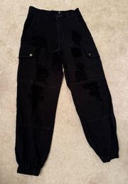 NWT  Carmar Denim Black Cargo Pants