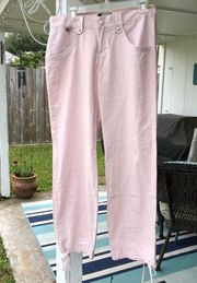 NEW  Pink Shimmer Casual Summer Pants 8