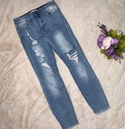 High Rise Distressed Jeans Size 7