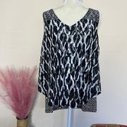 nwt // roz & ali dressbarn printed sleeveless top