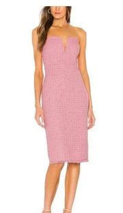 Revolve Pink Tweed Strapless Dress 691 Size S