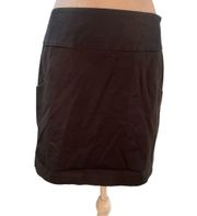 Black Zip Side Mini Skirt with Side Pockets Size 6