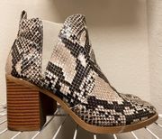 Snakeskin Booties