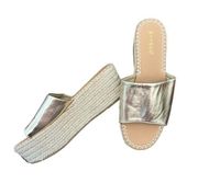 Bamboo Gold Espadrille Platforms 6.5