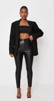 Faux Leather Biker Pants