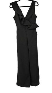 Do+Be Black Ruffle Detail Jumpsuit