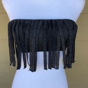 Ocean Drive Fringe Bandeau Top Size M