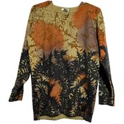 VTG Susann D Sweater Lambswool Angora Rabbit Hair 80's Mossy Oak Leaf Knit M