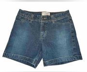 Levi Strauss Signature Jean Stretch Shorts Blue Zip Up Size 4