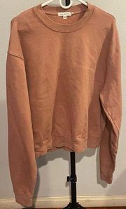 GOOD AMERICAN PINK SWEATSHIRT SZ LARGE