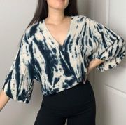 Young Fabulous and Broke Tie Dye Cropped Flowy Blouse Size Small