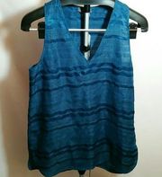 NWT $195 Vince Linen Blend Dark Turquoise Tunic M