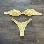 White Fox Lemon Bikini Set