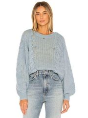 Joie Cropped Pravi Wool Blend Sweater - /Blue