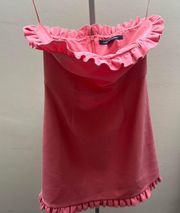 French Connection Pink Strapless Mini Dress