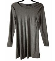 Jasmine & Juliana Dress Womens X Small Grey Long Sleeve Mini Sweater Round Neck