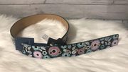 Libby Edelman Print/embroidered belt small