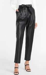 Faux Leather Belted Ankle Pant….Sz: M