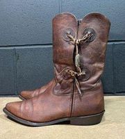 Vintage Capezio Distressed Leather Western Boho Cowgirl Boots Sz 7.5 M