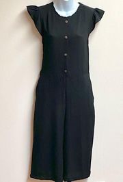 Monteau Black Short Sleeve Jumpsuit