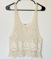 ISSI Festival Boho Crochet Lace Cropped Tank
Top