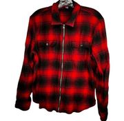 Chaps Flannel Zip Shirt Jacket