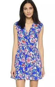 NWT Yumi Kim Soho Silk Mixer Dress blue floral pattern sz S