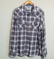 Urban Pipeline Oversize Flannel Plaid Button Up Shirt Shacket Size XXL