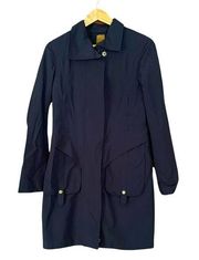 Ali Ro Rain Coat Trench Navy Blue Size 6