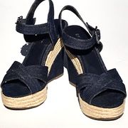 BCBG Blue Denim Wedges