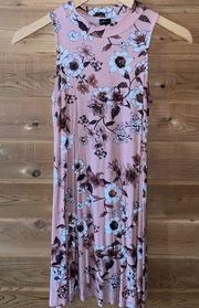 Mock Neck Floral Dress