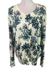 NWT Time & Tru Floral  Button up Cardigan Sz 20