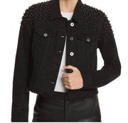 Pistola Brando Beaded Crop Denim Jacket