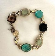 Dana Buchman black and blue beaded bracelet