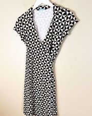 J. McLaughlin Lila Cap Sleeve Wrap Dress Catalina Cloth