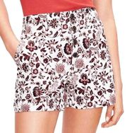 NWT LOFT Women’s Casual Linen Blend High Waisted Paisley Shorts - Sz 8