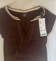 NWT XS UO GO FOR GOLD TOP BROWN