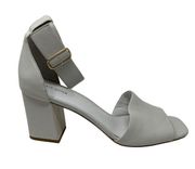 Via Spiga 10.5 Peep Toe Sandals White Leather