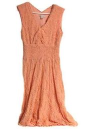 Dress Barn Lace Midi Dress Peach Size 18