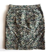 ANTHROPOLOGIE EDME & ESYLLTE GREEN MOUNTAINS SKIRT WOMENS SIZE 0